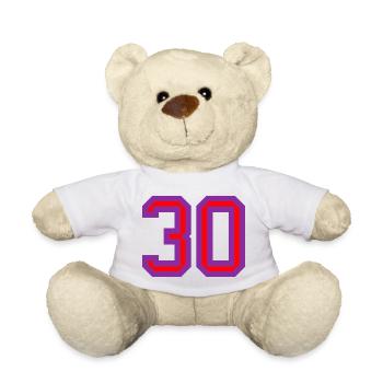 30. 30 YEARS. 30th ANNIVERSARY. 30 YEARS ANNIVERSARY. - Teddy Bear - white - Front