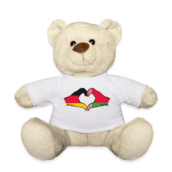 Germany Belarus Flag Hands Heart Shape - Teddy Bear - white - Front