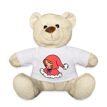 Doux enfant Jésus, ange pour Noël - Nounours - blanc - Devant