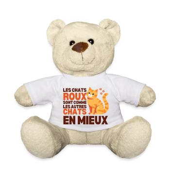 Chats Roux Sont Comme Les Autres Chats En Mieux - Nounours - blanc - Devant