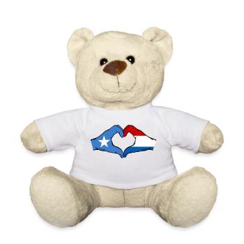 Somalia Holland Flag Hands Heart Shape - Teddy Bear - white - Front