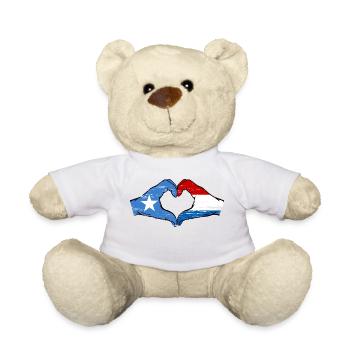 Somalie Hollande drapeau mains forme de coeur utilisé - Nounours - blanc - Devant