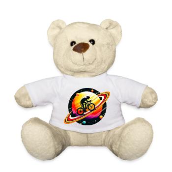 Radfahrer auf dem Saturn - Teddy - Weiß - Vorne