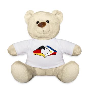 Germany Philippines Flag Hands Heart Shape - Teddy Bear - white - Front