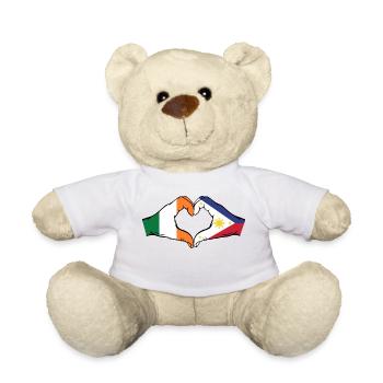 Irland Philippinen Flagge Hände Herzform - Teddy - Weiß - Vorne