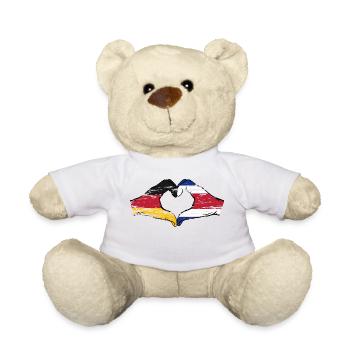 Allemagne Costa Rica drapeau mains forme de coeur utilisé - Nounours - blanc - Devant