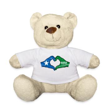 Somalia Saudi Arabien Flagge Hände Herzform used - Teddy - Weiß - Vorne