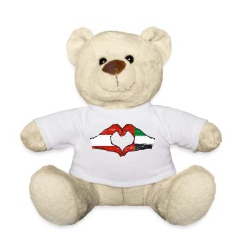 Austria United Arab Emirates Flag - Teddy Bear - white - Front