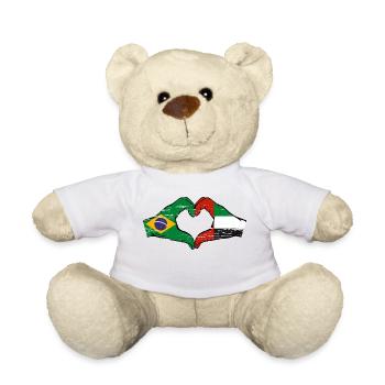 Brésil Émirats arabes unis Cœur - Nounours - blanc - Devant