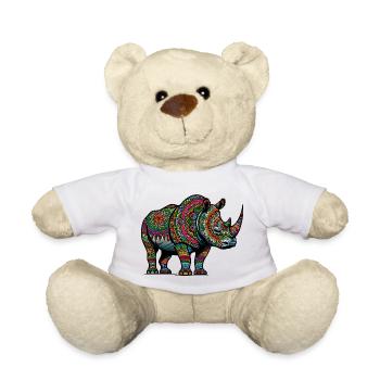 Rhinoceros - Teddy Bear - white - Front