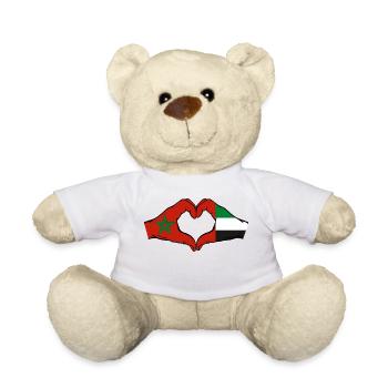 Maroc Émirats Arabes Unis Cœur - Nounours - blanc - Devant