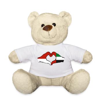 Indonesia United Arab Emirates Heart - Teddy Bear - white - Front