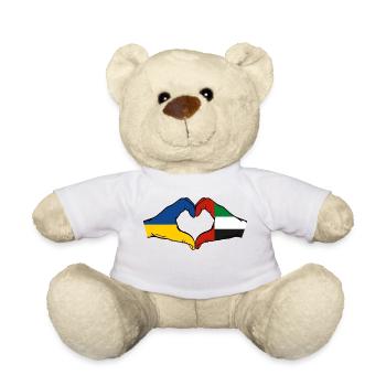 Ukraine Émirats arabes unis Cœur - Nounours - blanc - Devant
