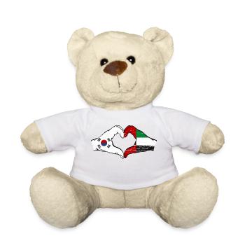 Corée du Sud Émirats arabes unis Cœur - Nounours - blanc - Devant