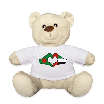 Bangladesh Émirats arabes unis Cœur - Nounours - blanc - Devant