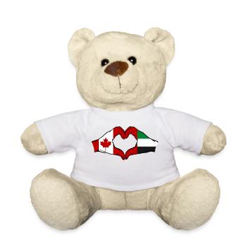 Canada, Émirats arabes unis, Cœur - Nounours - blanc - Devant