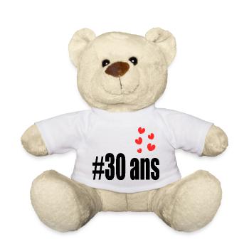 30. 30 YEARS. 30th ANNIVERSARY. 30 YEARS ANNIVERSARY. - Teddy Bear - white - Front