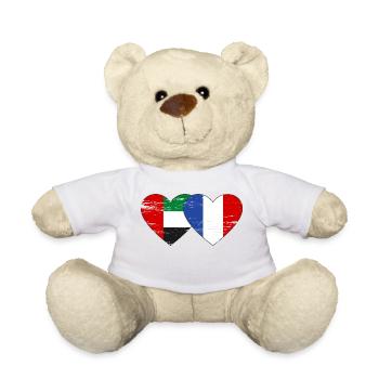 Émirats arabes unis France Drapeau - Nounours - blanc - Devant