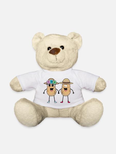 pomme de terre, pommes de terre, légumes, drôle, drôle, drôle, - Nounours - blanc