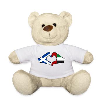 Scotland United Arab Emirates Flag - Teddy Bear - white - Front