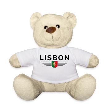 Lissabon Fan-T-Shirt für Portugal-Liebhaber - Teddy - Weiß - Vorne