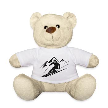 Skiers Ski Winter Winter Holiday Winter sports - Teddy Bear - white - Front