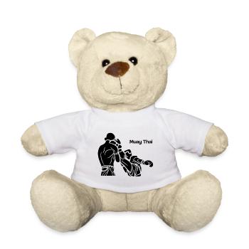 Muay Thai - Teddy Bear - white - Front