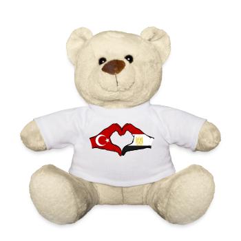 Turkey Egypt Flag Hands Heart Shape - Teddy Bear - white - Front