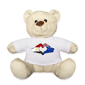 Égypte Nouvelle-Zélande drapeau mains forme de coeur utilisé - Nounours - blanc - Devant