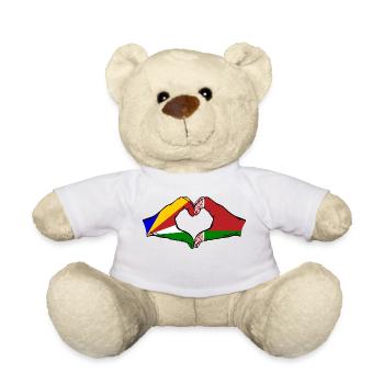 Seychellen Belarus Flagge Hände Herzform - Teddy - Weiß - Vorne