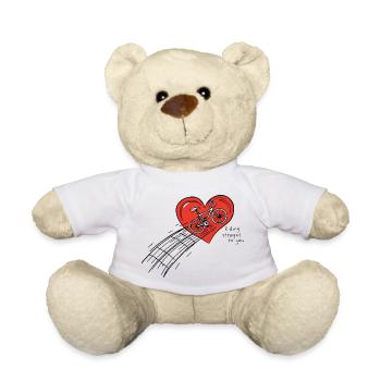 Cycling Heart : Rouler droit vers vous - Nounours - blanc - Devant