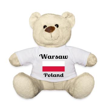 Warschau, Polen - Stilvolle Drucke - Teddy - Weiß - Vorne