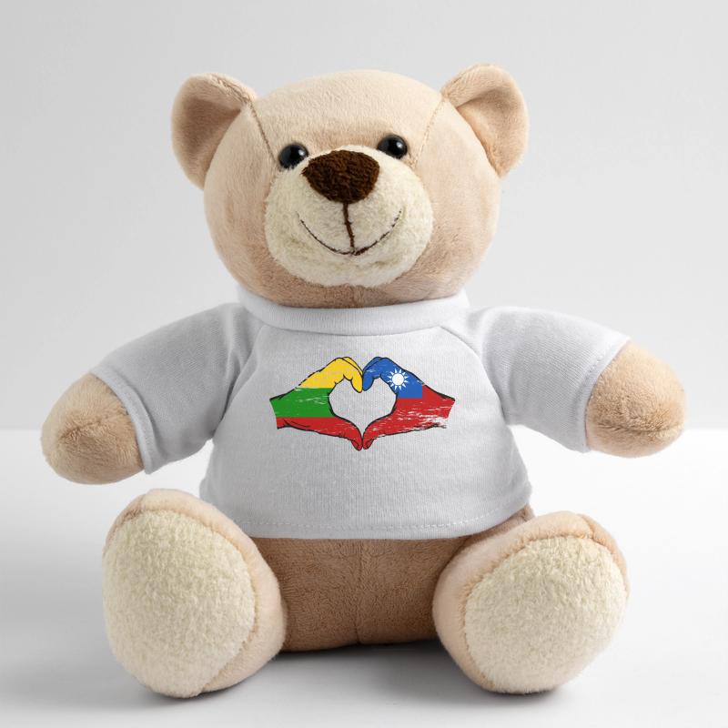 Lituanie Taïwan drapeau mains forme de coeur utilisé Nounours