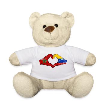 Marokko Venezuela Flagge Hände Herzform used - Teddy - Weiß - Vorne