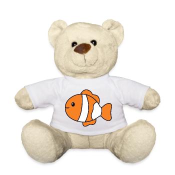 Poisson-clown tropical - Nounours - blanc - Devant
