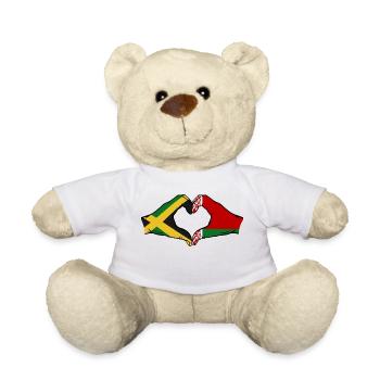 Jamaika Belarus Hände Herzform - Teddy - Weiß - Vorne