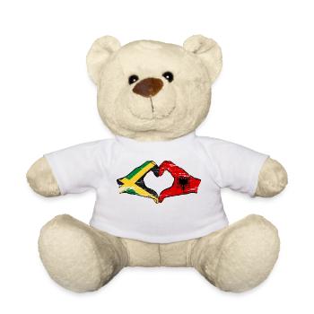 Jamaika Albanien Hände Herzform used - Teddy - Weiß - Vorne