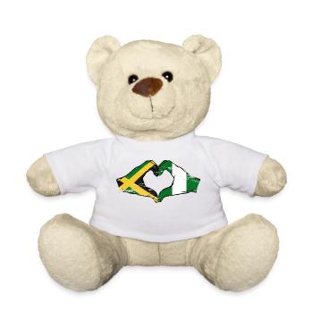 Jamaïque Nigeria Mains Forme de coeur Utilisé - Nounours - blanc - Devant