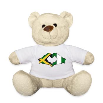 Jamaïque Nigeria Mains Forme de Coeur - Nounours - blanc - Devant
