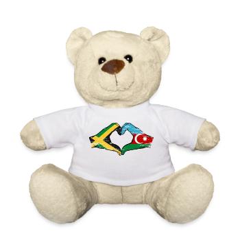 Jamaika Aserbaidschan Hände Herzform used - Teddy - Weiß - Vorne