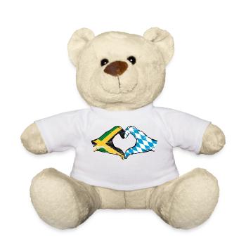 Jamaïque Bavière Mains Forme Coeur Utilisé - Nounours - blanc - Devant
