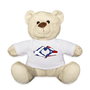 Schottland Puerto Rico Hände Herzform used - Teddy - Weiß - Vorne