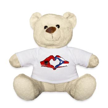 Albanie Porto Rico Mains Forme de Coeur Utilisé - Nounours - blanc - Devant