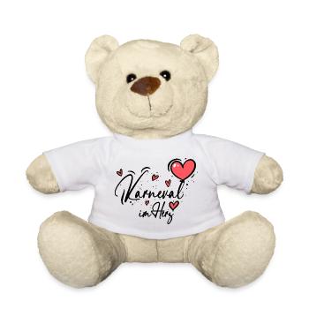 Karneval im Herz Kostüm Konfettiparade dezent - Teddy - Weiß - Vorne