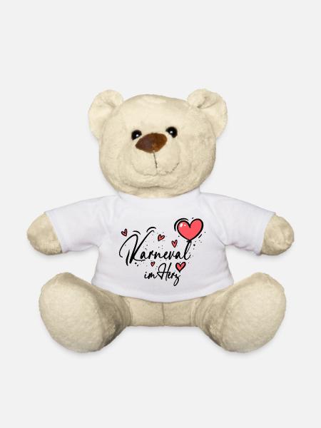 Karneval im Herz Kostüm Konfettiparade dezent - Teddy - Weiß