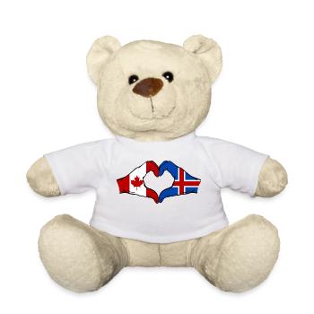 Kanada Island Flagge Hände Herzform - Teddy - Weiß - Vorne