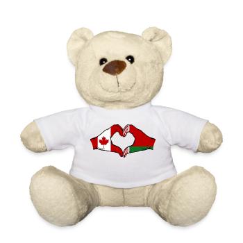 Kanada Belarus Flagge Hände Herzform - Teddy - Weiß - Vorne