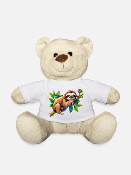 Faultier - Teddy - Weiß