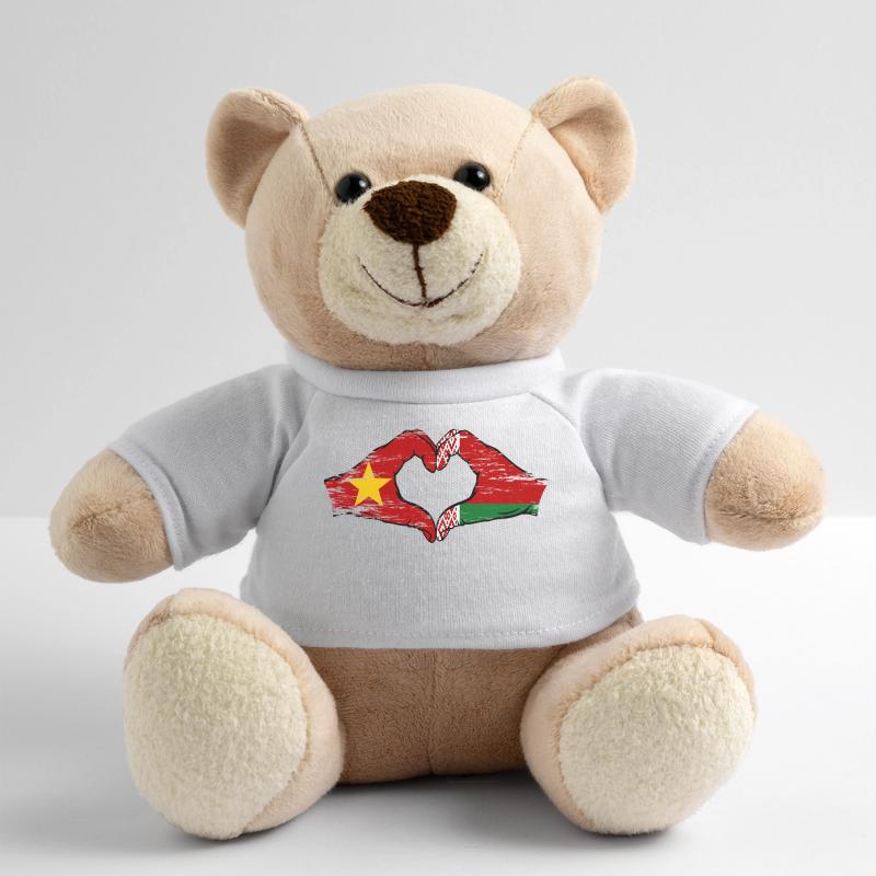Vietnam Belarus Flag Hands Heart Shape Used Teddy Bear