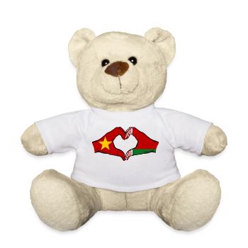 Vietnam Belarus Flagge Hände Herzform - Teddy - Weiß - Vorne